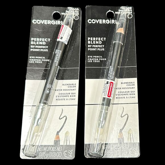 Lot of 2 Covergirl Perfect Blend Eye Pencil 100 Basic Black - Picture 1 of 2